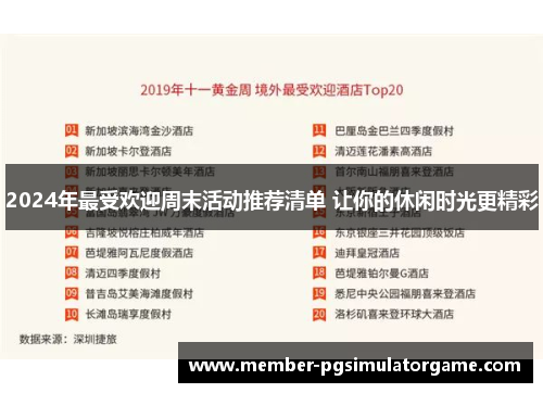 2024年最受欢迎周末活动推荐清单 让你的休闲时光更精彩