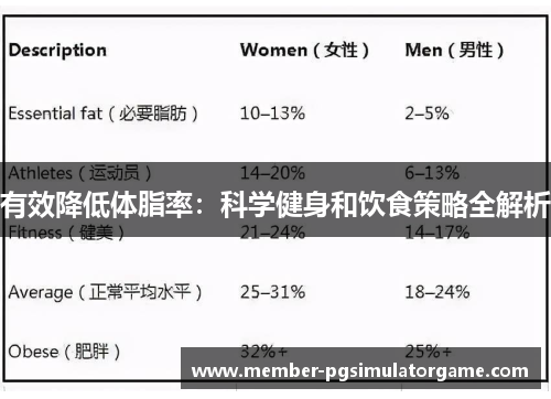 有效降低体脂率：科学健身和饮食策略全解析